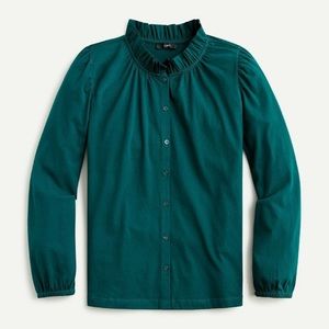 Forest green button blouse 🌲